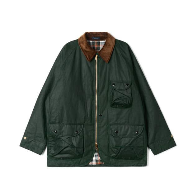 (38/새제품)드레익스 커버올 왁스 자켓 그린