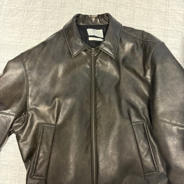 아모멘토 비건 레더 자켓 m