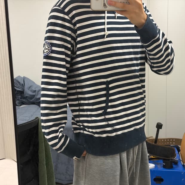 베이프 스트라이프 후드티 판매합니다!