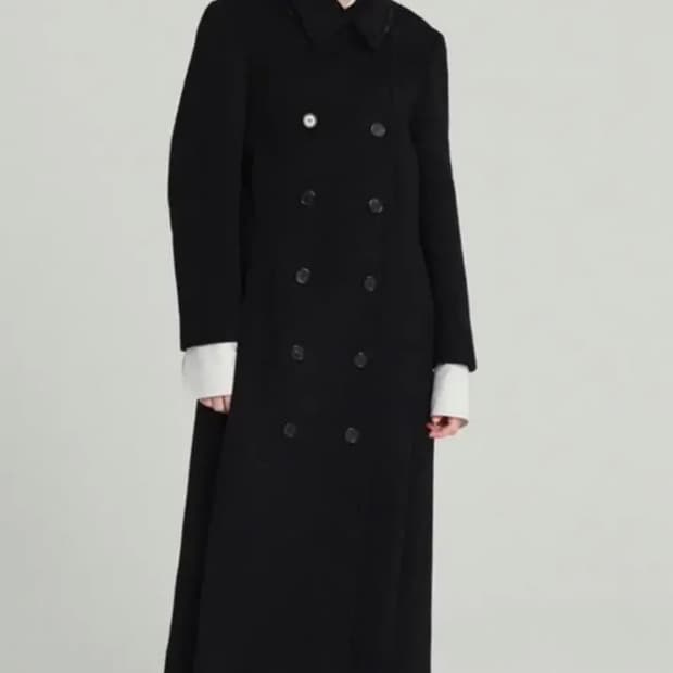 렉토 더블 브레스트 롱코트