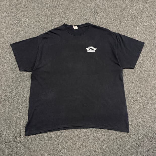 2XL) 길단 빈티지 프린팅 반팔 티셔츠