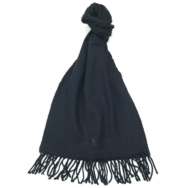 MX483 폴로 90s 영국판 울캐시미어 포니자수 블랙 머플러목도리