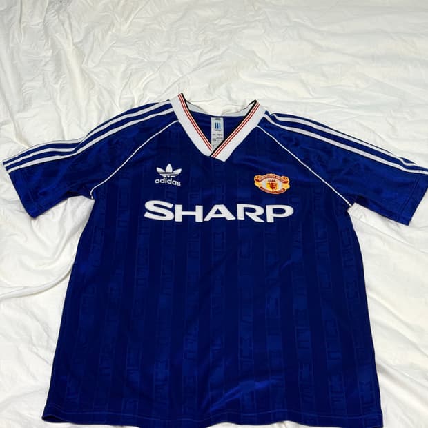 아디다스 맨체스터 유나이티드 1988/90 저지 컬리지에이트 로얄 - K