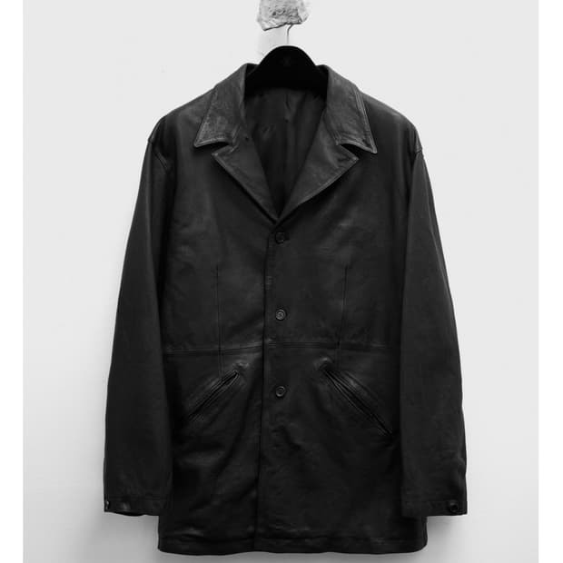 [S] 유스 워시드 레더 자켓