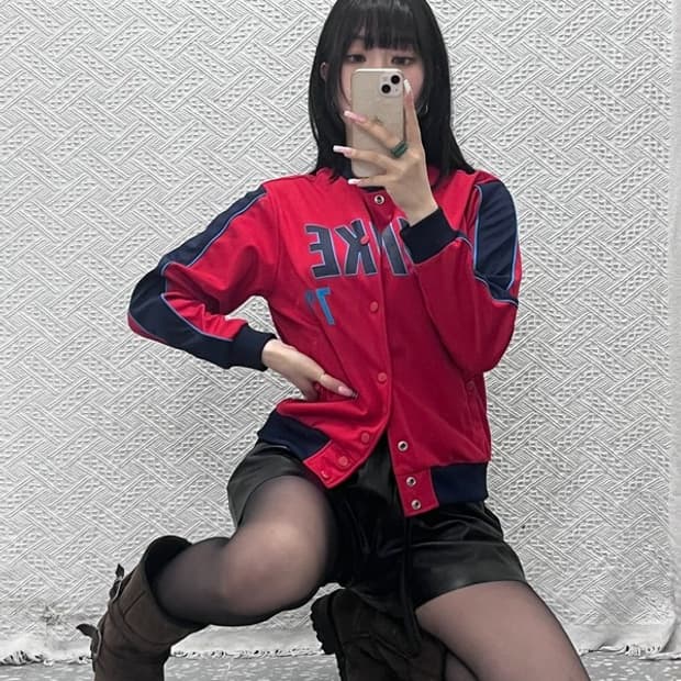 나이키 올드스쿨 레트로 Y2K 펑크 져지 바시티자켓 M C12375