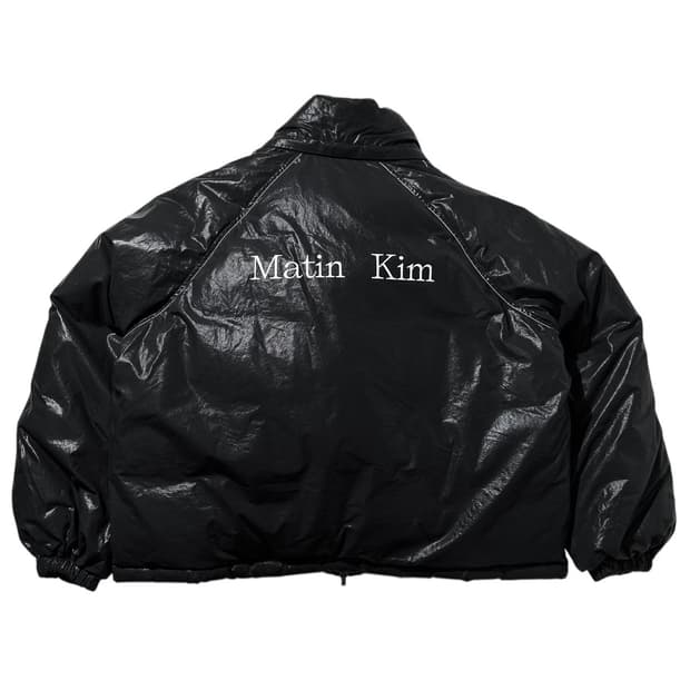 23fw 마뗑킴 로고 코팅 다운 패딩 점퍼
