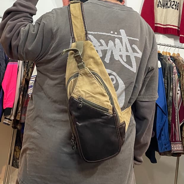 1990s Diesel 디젤 레더믹스 슬링백