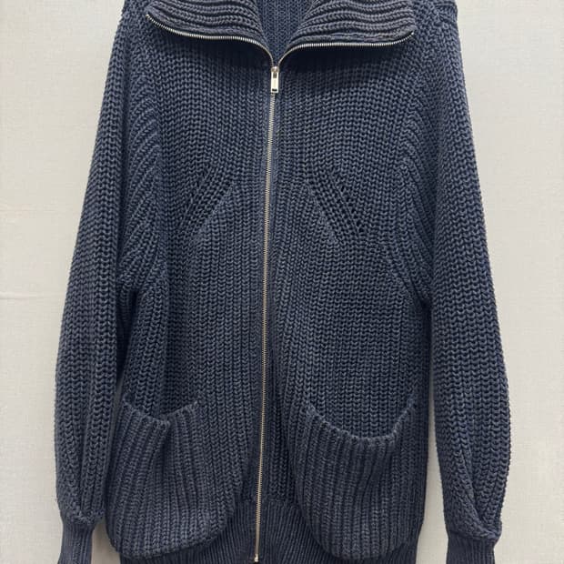 라코스테 코튼/울 터틀 니트 집업 S(L)