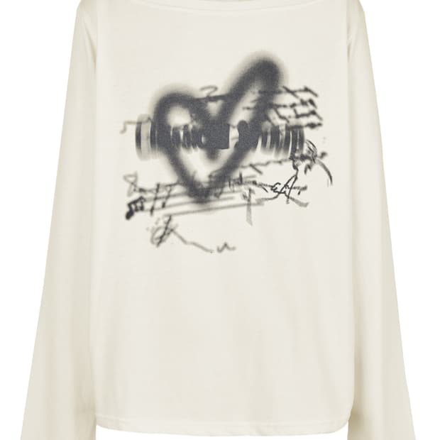 세릭 하트 보트넥 탑 아이보리 HEART BOAT NECK TOP