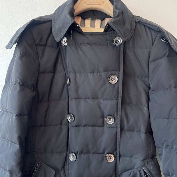 버버리 여성 블랙 트렌치패딩점퍼 다운패딩점퍼