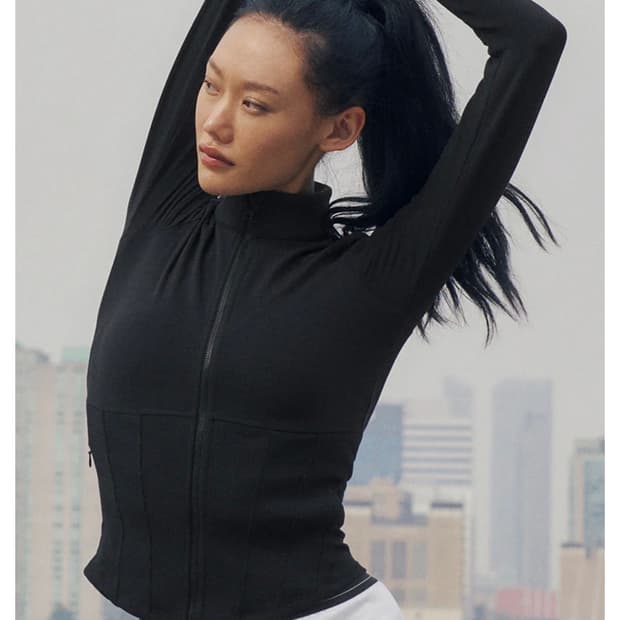 XXS 알로 요가 에어브러쉬 코르셋 풀집 자켓 블랙 alo 정품