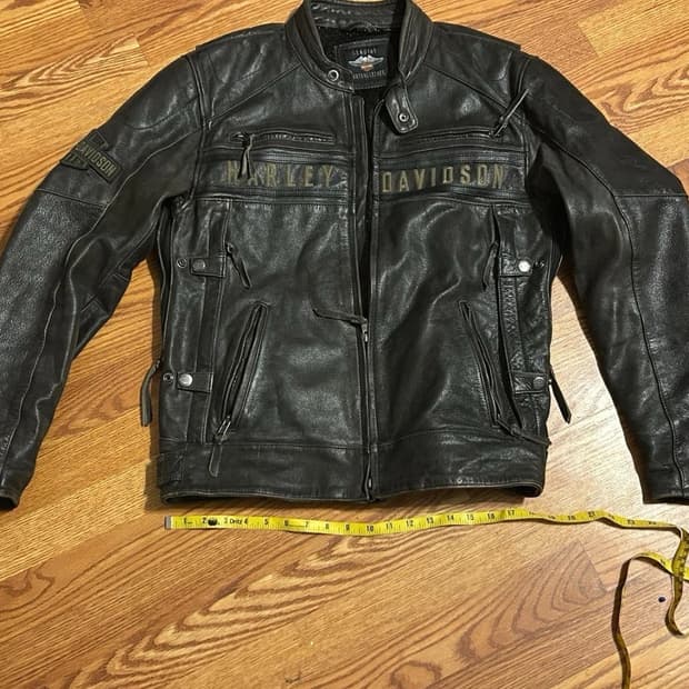 할리데이비슨 패싱 링크 트리플 벤트 가죽 자켓