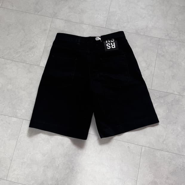 라프시몬스 서스펜더 데님 쇼츠 31사이즈