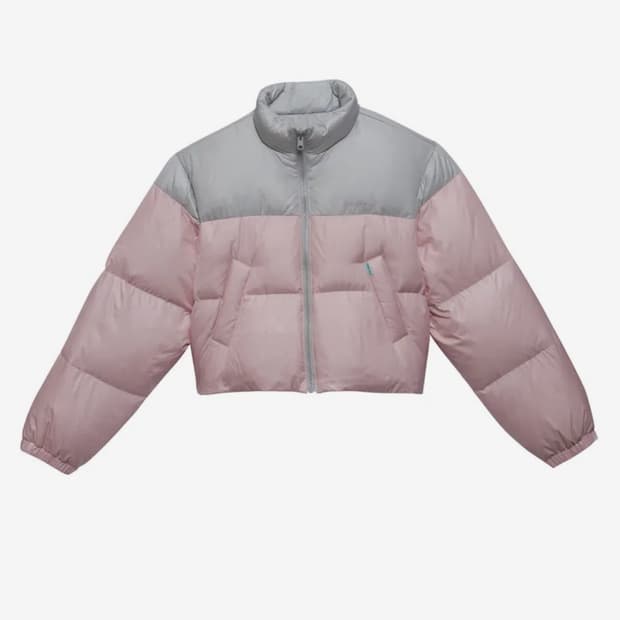 인스턴트펑크 리버시블 구스 다운 핑크 그레이 패딩