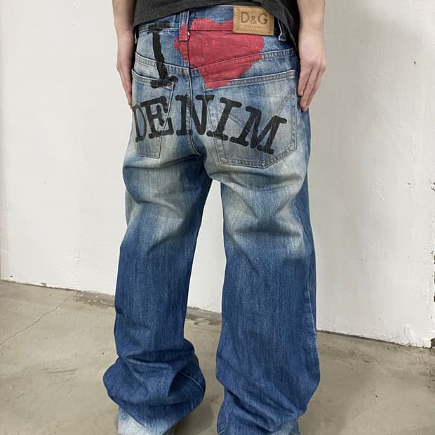 돌체앤가바나 아이 러브 데님 팬츠