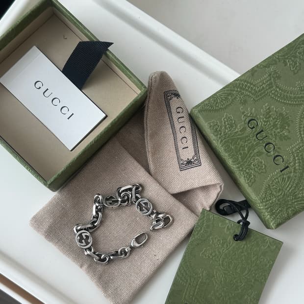 구찌 인터로킹 G 팔찌 스털링 실버 16 내일까지만 27🤍🤍