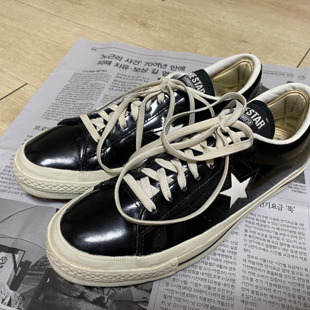 [CONVERSE] 컨버스 원스타 OX 유광 블랙 265