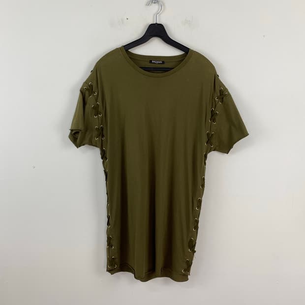 발망 Balmain 사이드 스트링 반팔티 M <276>
