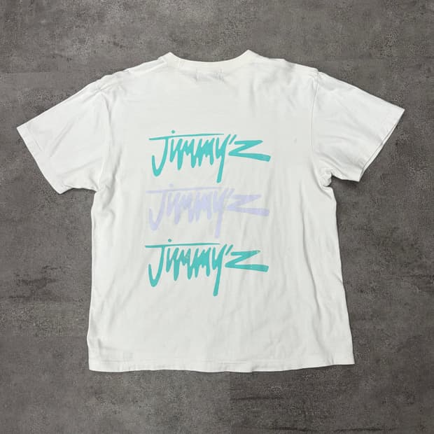 90s jimmy z 지미즈 반팔 티셔츠 화이트