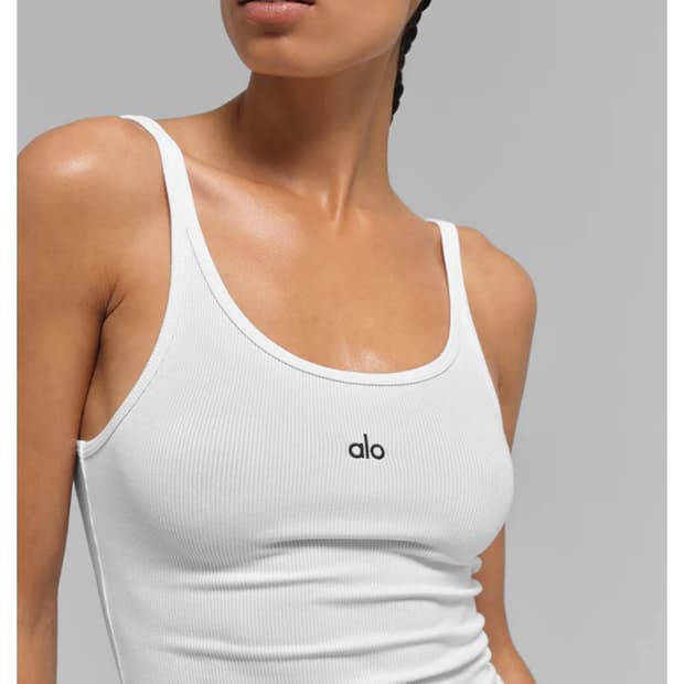 알로요가 Ribbed Prosper Tank 화이트 S