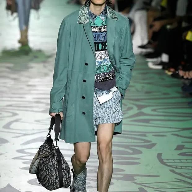 디올X숀 스투시 콜라보 멀티컬러 스웨트 니트