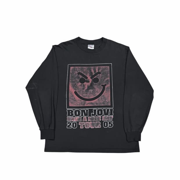 빈티지 05s 본 조비 Bon Jovi 밴드 투어 롱슬리브