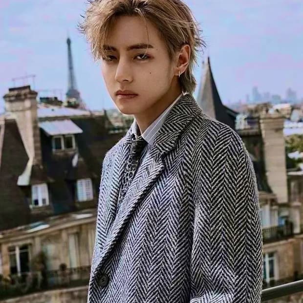 [BTS 뷔님 착용] 셀린느 23fw 헤링본 트위드 코트