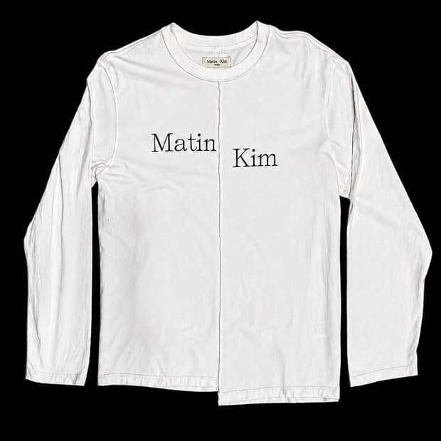 Matin Kim 롱슬리브 절개 비대칭 디테일 화이트