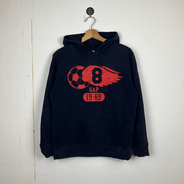 GAP 키즈 블랙 프린팅 후드티 3XL