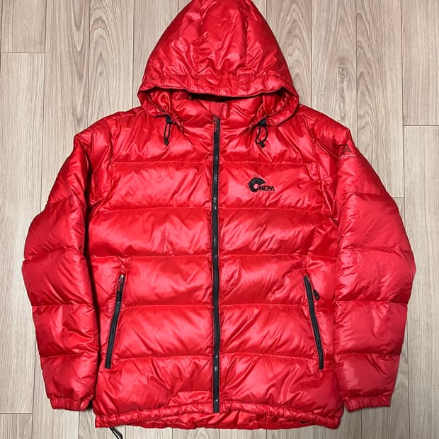 네파 후드 덕다운 패딩 100