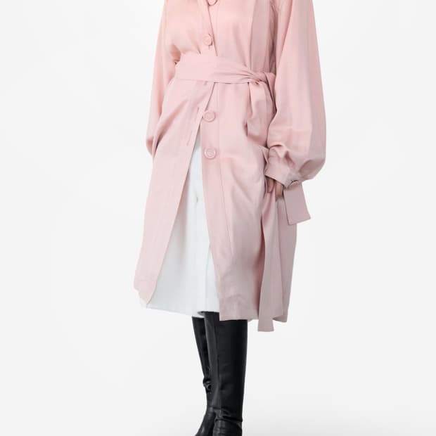 Christian Dior Pink Long Trench Coat