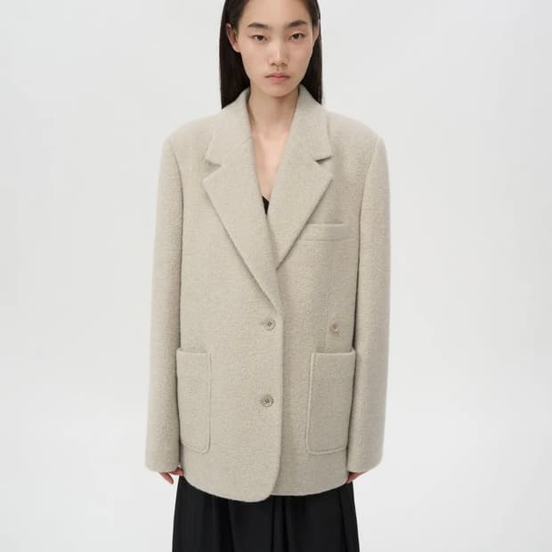 새상품) 인사일런스 우먼 부클 투웨이 자켓 베이지 m