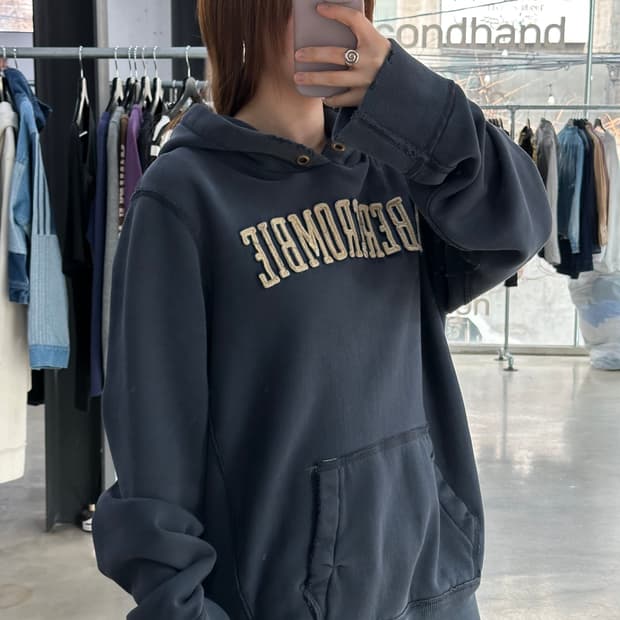 아베크롬비 그런지 데미지 풀오버 후드티