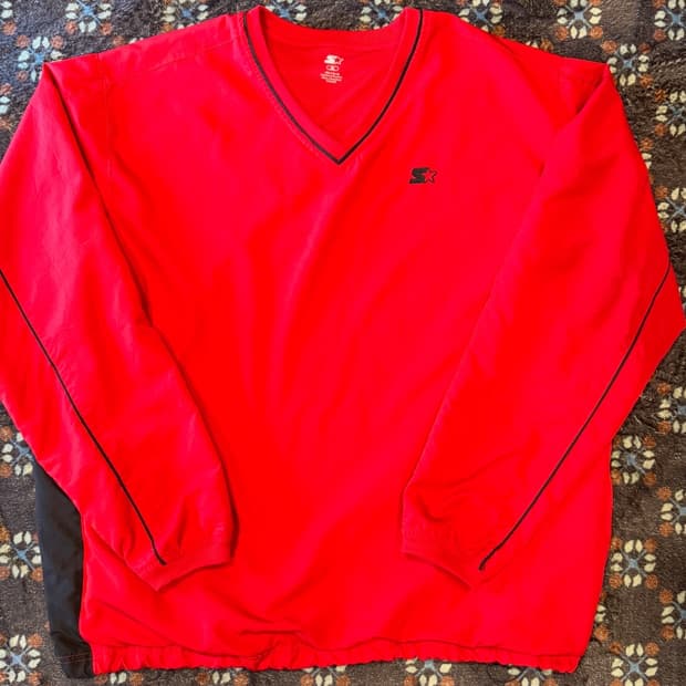 스타터 브이넥 웜업셔츠