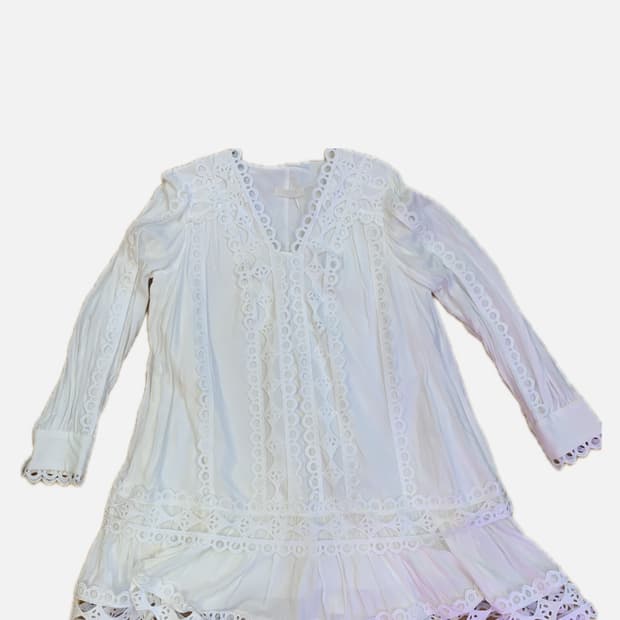  Lace Embroidered  Tunic Dress