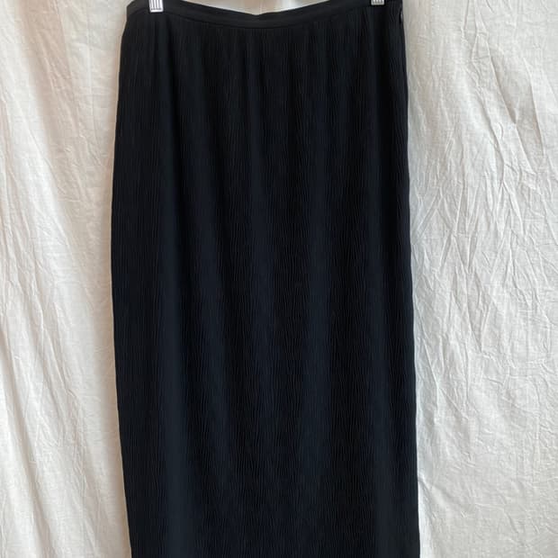 BELLEBALARD블랙플리츠밴딩스커트(L)/ 10860