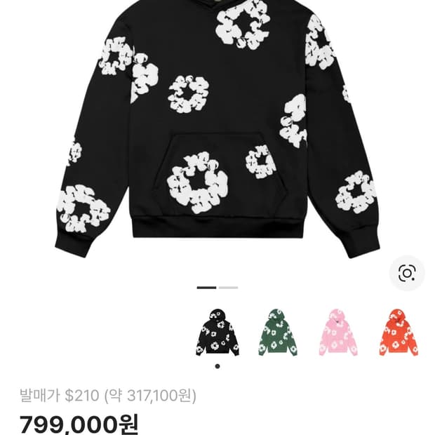 데님티어스 후드 블랙