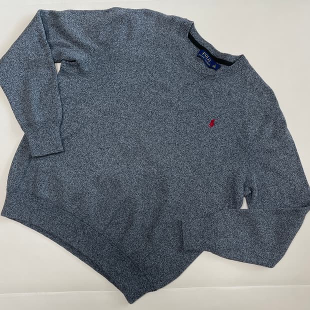 폴로 랄프로렌 그레이 코튼 니트스웨터