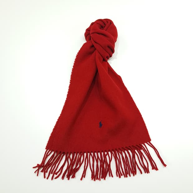 MX271 폴로 랄프로렌 레드 램스울 목도리 머플러