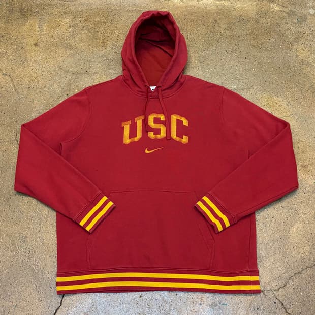 레어 USA 나이키 캘리 USC 대학 후드티