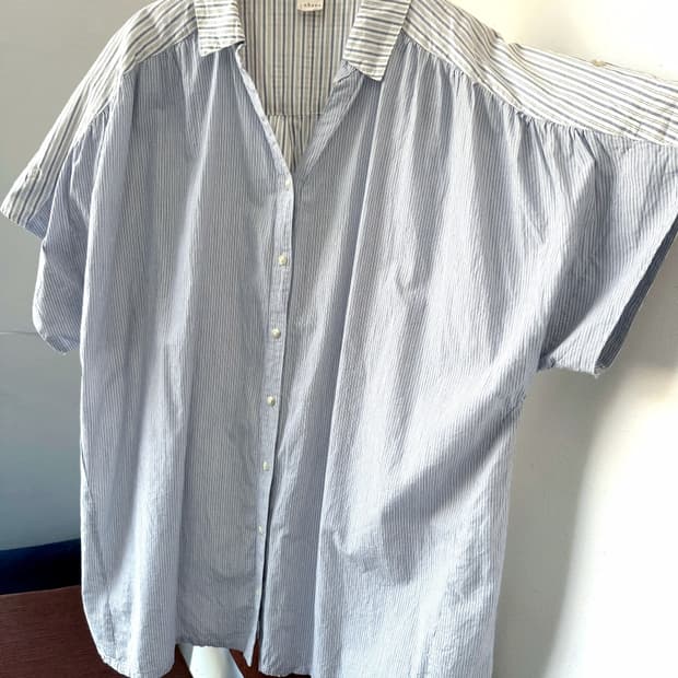 Wide silhouette High gauge cotton tunic