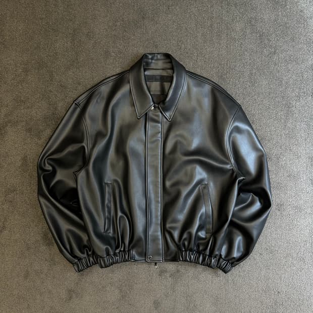 PLAC 블랙 레더 자켓 오버핏 M [실측 확인]