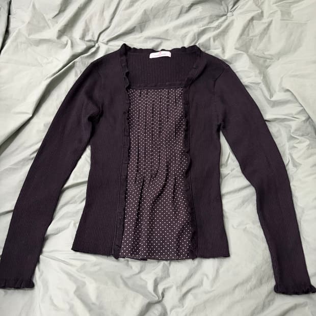 도트 레이어드 니트