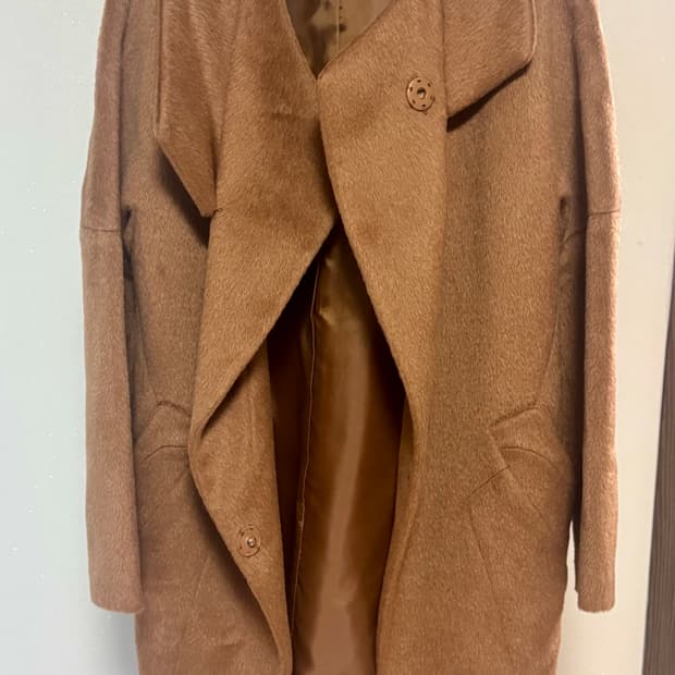 오브제 알파카 코트 카멜