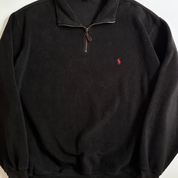 Polo 폴로 랄프로렌 블랙컬러 플리스 하프집업