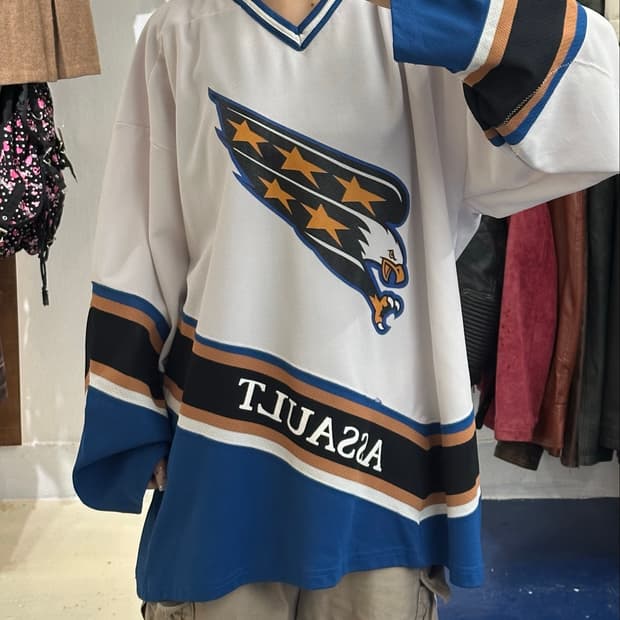 Ak 캐나다 NHL 블록코어 하키져지