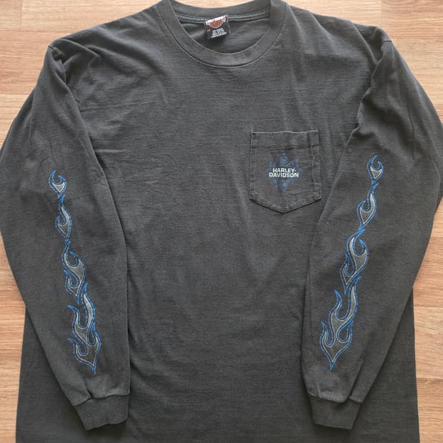 2001 할리데이비슨 블루 플레임 롱슬리브