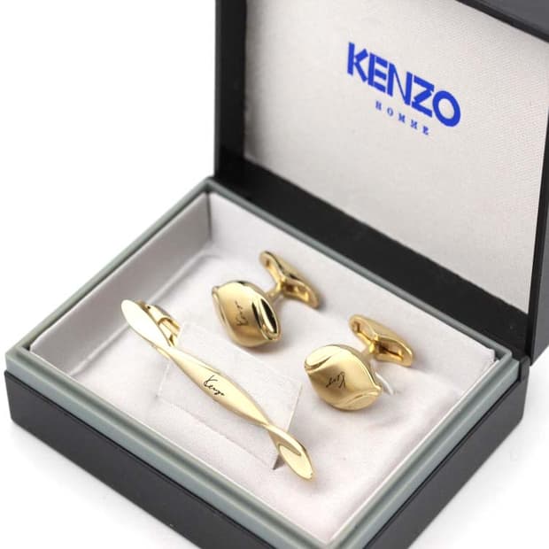 겐조 A+,A등급 5.3cm 명품 넥타이핀 커프스 세트 빈티지