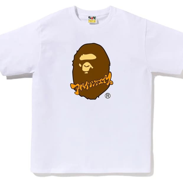 [2XL] 베이프 24SS 카타카나 빅사루 반팔티 화이트