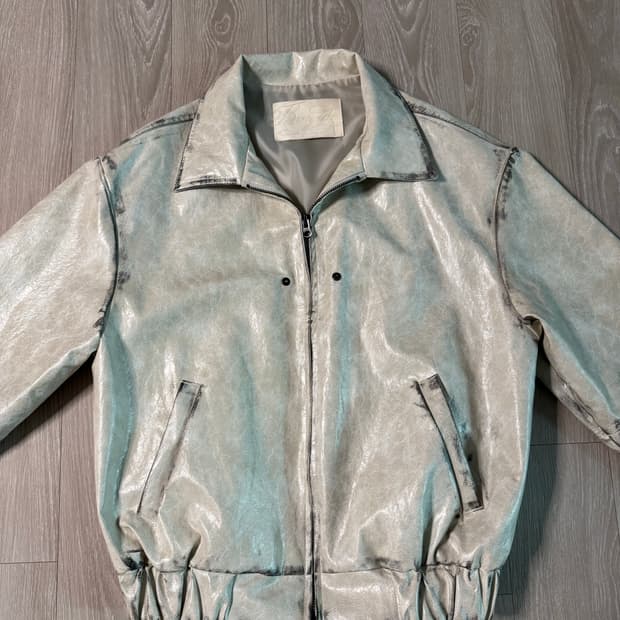 본네 아이보리 레더자켓 bonnae Embroidered jacket